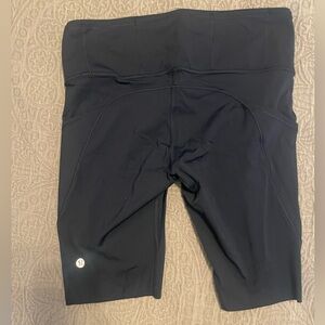 Lululemon fast and free shorts, size 10, navy